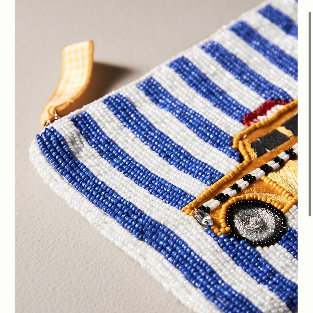 Anthropologie Beaded New York City Pouch/Bag - Picture 4 of 7